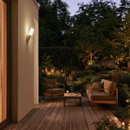 BRILAGI - LED-Außenwandleuchte ELIA 1xE27/7W/230V 4000K IP44 mattchrom