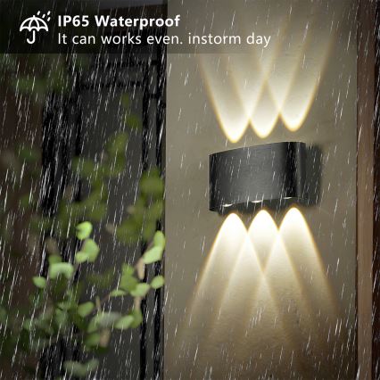 Brilagi - LED-Außenwandleuchte FLAREBOX LED/6W/230V schwarz IP65