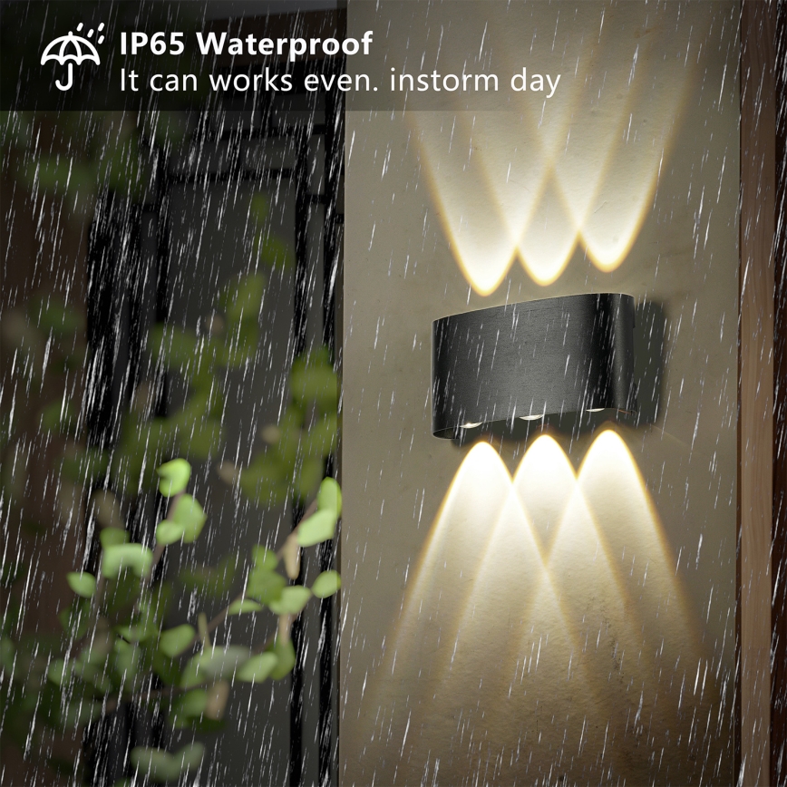 Brilagi - LED-Außenwandleuchte FLAREBOX LED/6W/230V schwarz IP65