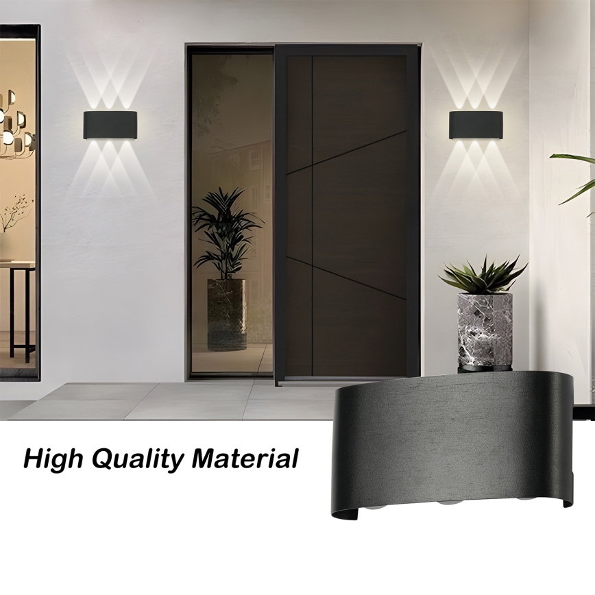 Brilagi - LED-Außenwandleuchte FLAREBOX LED/6W/230V schwarz IP65