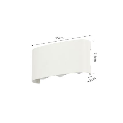 Brilagi - LED-Außenwandleuchte FLAREBOX LED/6W/230V weiß IP65