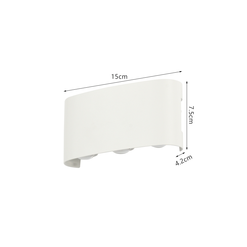 Brilagi - LED-Außenwandleuchte FLAREBOX LED/6W/230V weiß IP65