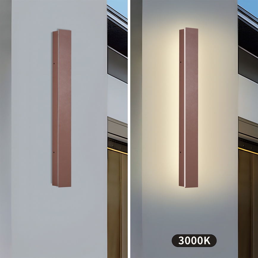 Brilagi - LED-Außenwandleuchte LINEAR LED/12W/230V 3000K IP65 50 cm braun CRI 90