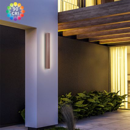 Brilagi - LED-Außenwandleuchte LINEAR LED/12W/230V 3000K IP65 50 cm braun CRI 90