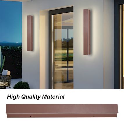 Brilagi - LED-Außenwandleuchte LINEAR LED/12W/230V 3000K IP65 50 cm braun CRI 90