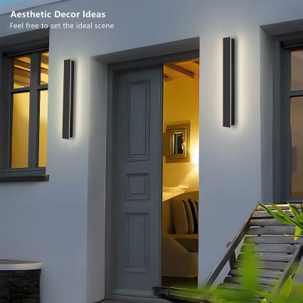 Brilagi - LED-Außenwandleuchte LINEAR LED/12W/230V 4000K IP65 50 cm schwarz CRI 90