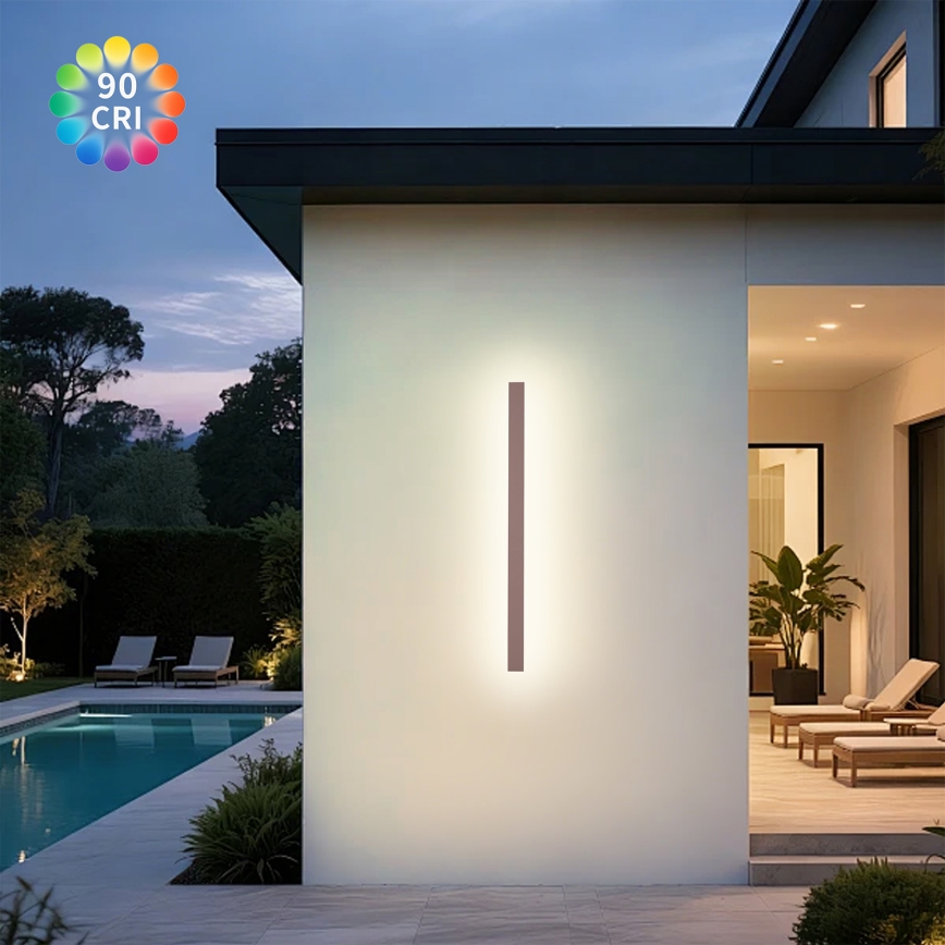 Brilagi - LED-Außenwandleuchte LINEAR LED/22W/230V 3000K IP65 100 cm braun CRI 90