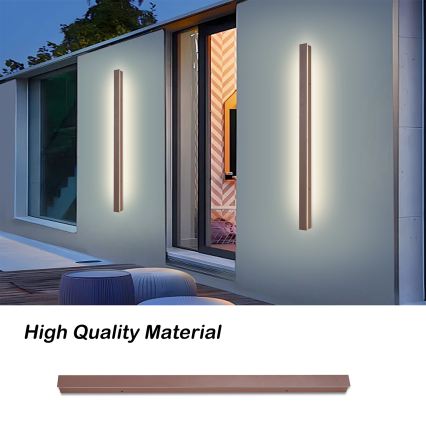 Brilagi - LED-Außenwandleuchte LINEAR LED/22W/230V 3000K IP65 100 cm braun CRI 90