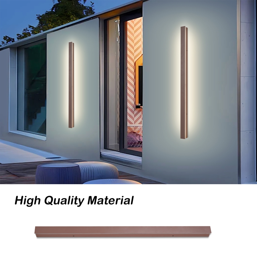 Brilagi - LED-Außenwandleuchte LINEAR LED/22W/230V 3000K IP65 100 cm braun CRI 90