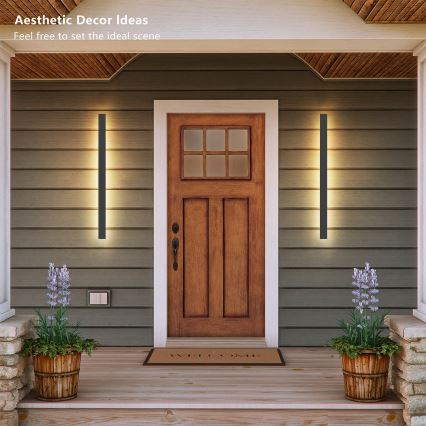 Brilagi - LED Außen-Wandleuchte LINEAR LED/22W/230V 3000K IP65 100 cm anthrazit CRI 90