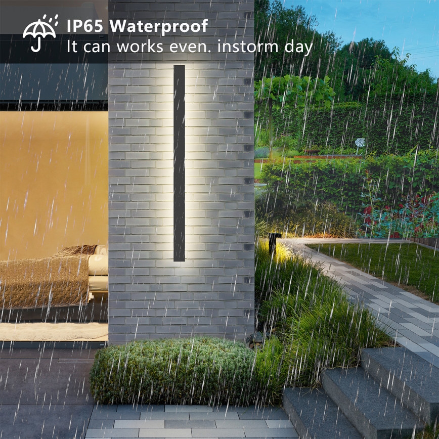 Brilagi - LED Außen-Wandleuchte LINEAR LED/22W/230V 3000K IP65 100 cm anthrazit CRI 90