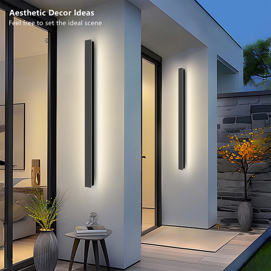 Brilagi - LED-Außenwandleuchte LINEAR LED/22W/230V 4000K IP65 100 cm schwarz CRI 90