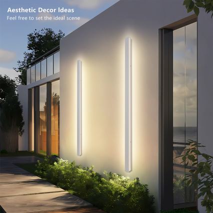 Brilagi - LED-Außen-Wandleuchte LINEAR LED/32W/230V 3000K IP65 140 cm weiß CRI 90