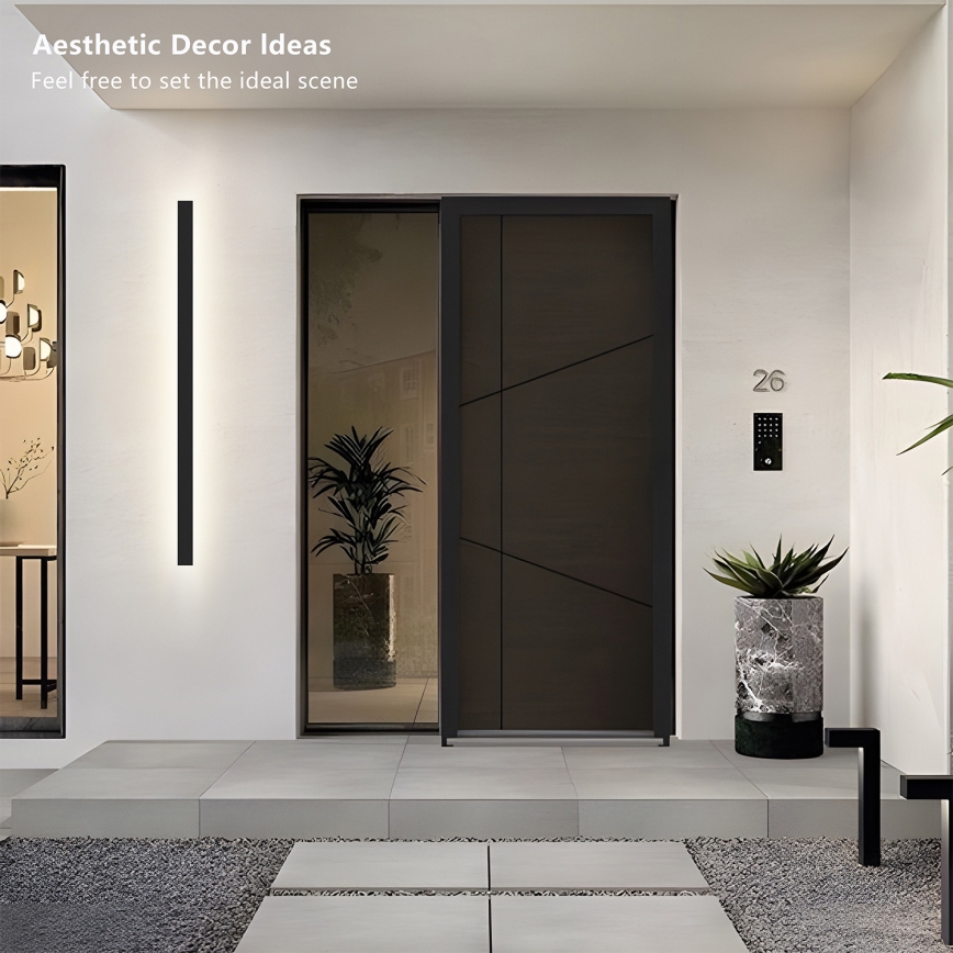 Brilagi - LED-Außenwandleuchte LINEAR LED/32W/230V 4000K IP65 140 cm schwarz CRI 90