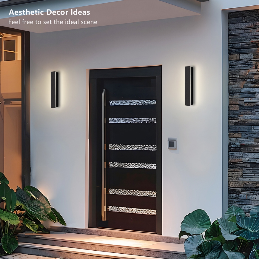 Brilagi - LED Außenwandleuchte LINEAR LED/8W/230V 3000K IP65 30 cm schwarz CRI 90