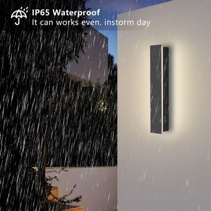 Brilagi - LED-Außen-Wandleuchte LINEAR LED/8W/230V 4000K IP65 30 cm Anthrazit CRI 90