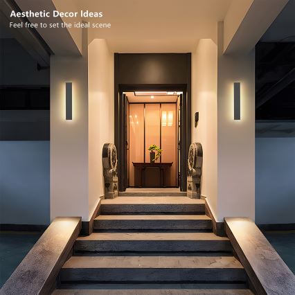 Brilagi - LED-Außen-Wandleuchte LINEAR LED/8W/230V 4000K IP65 30 cm Anthrazit CRI 90