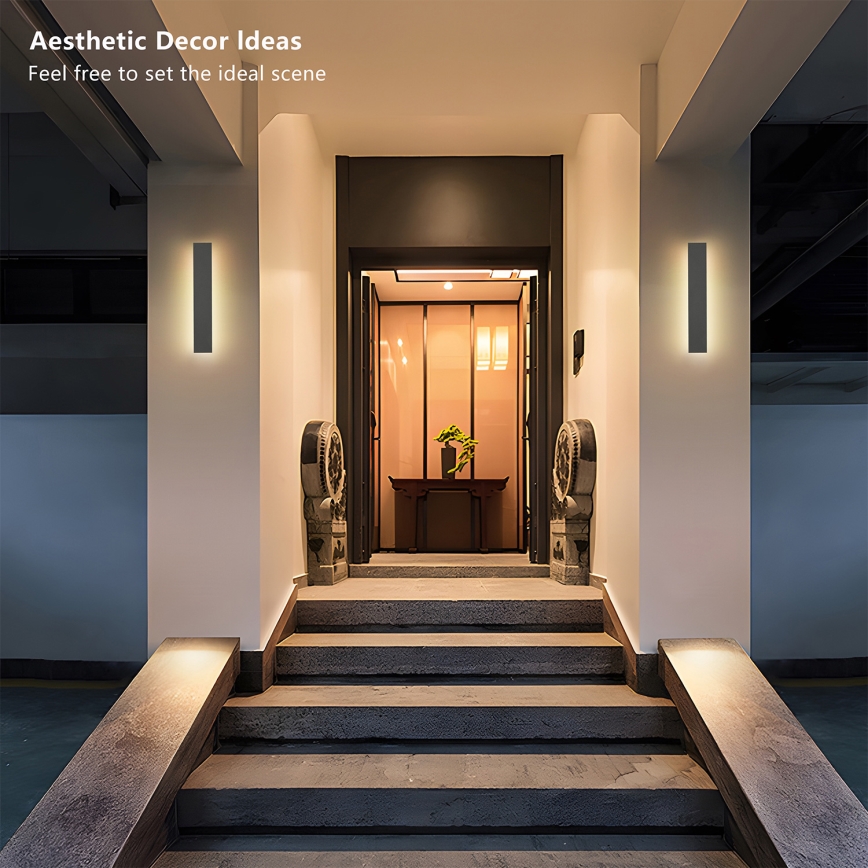 Brilagi - LED-Außen-Wandleuchte LINEAR LED/8W/230V 4000K IP65 30 cm Anthrazit CRI 90