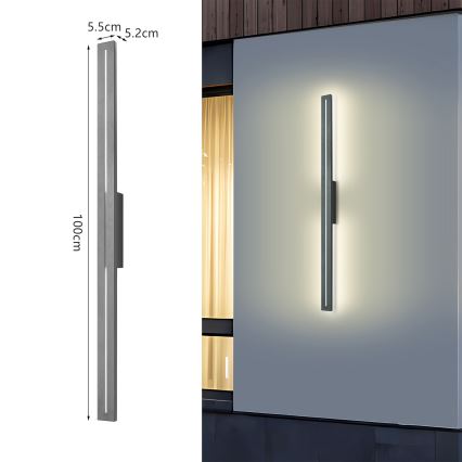 Brilagi - LED Außenwandleuchte LINEO LED/24W/230V 3000K IP65 100 cm anthrazit CRI 90