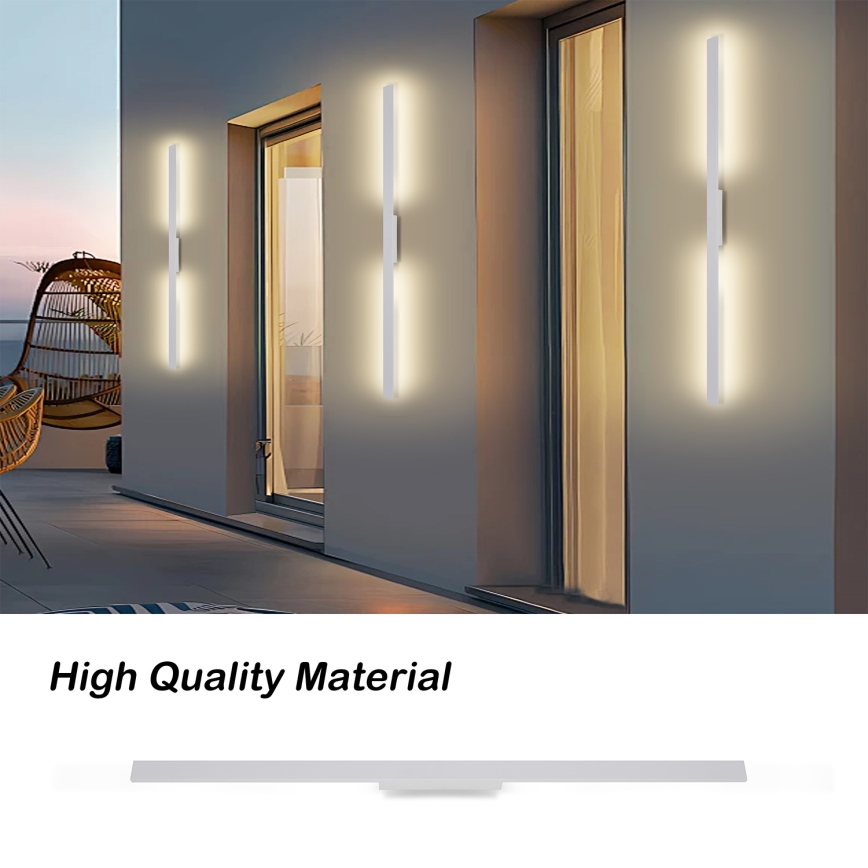 Brilagi - LED Außenwandleuchte LUNA LED/24W/230V 3000K IP65 100 cm weiß CRI 90