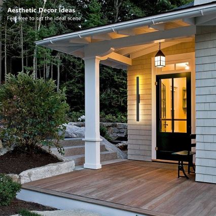 Brilagi - LED Außenwandleuchte LUNA LED/24W/230V 3000K IP65 100 cm schwarz CRI 90