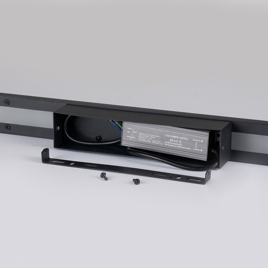 Brilagi - LED-Außenwandleuchte LUNA LED/30W/230V 4000K IP65 150 cm schwarz CRI 90