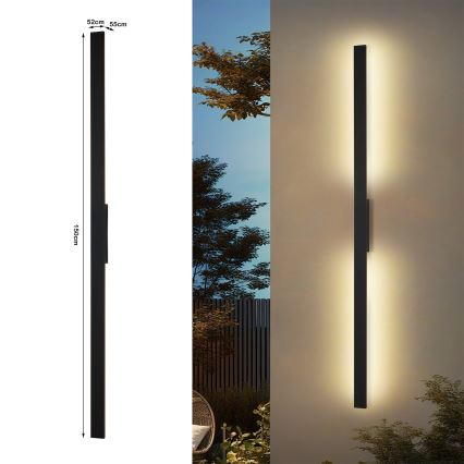 Brilagi - LED-Außenwandleuchte LUNA LED/30W/230V 4000K IP65 150 cm schwarz CRI 90