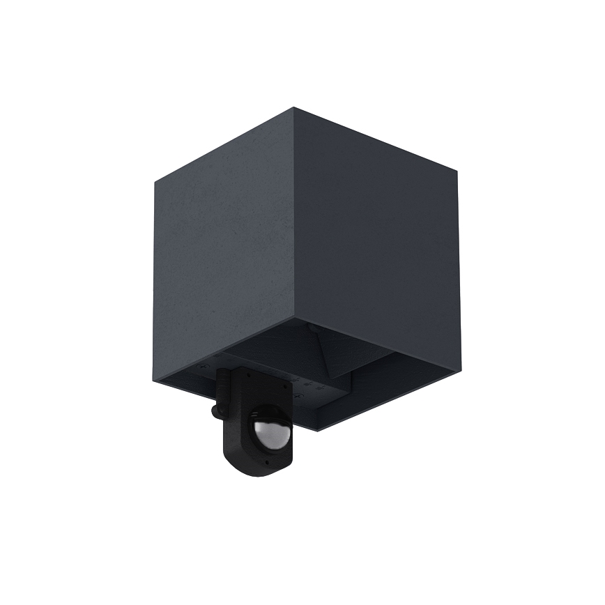 Brilagi - LED-Außenwandleuchte mit Sensor CUBE LED/6W/230V Anthrazit IP65