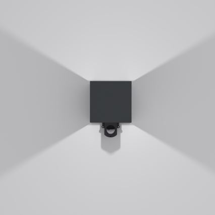 Brilagi - LED-Außenwandleuchte mit Sensor CUBE LED/6W/230V Anthrazit IP65