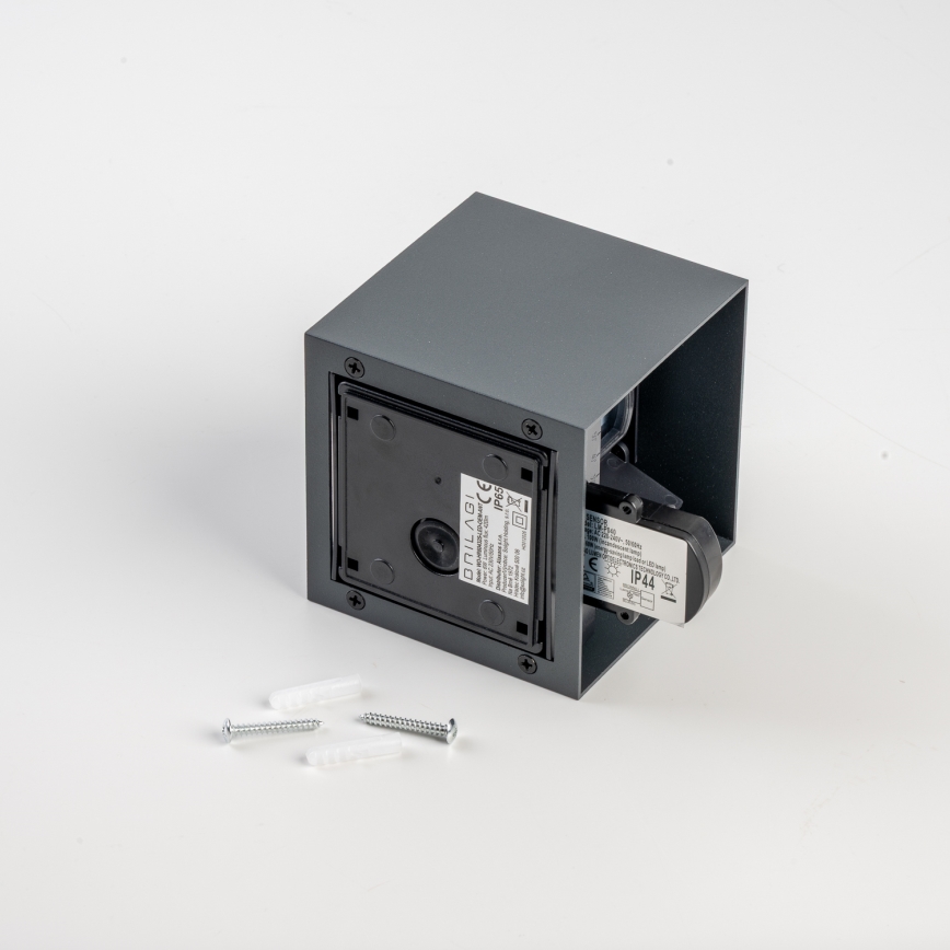 BRILAGI - LED-Außenwandleuchte mit Sensor CUBE LED/6W/230V Anthrazit IP65