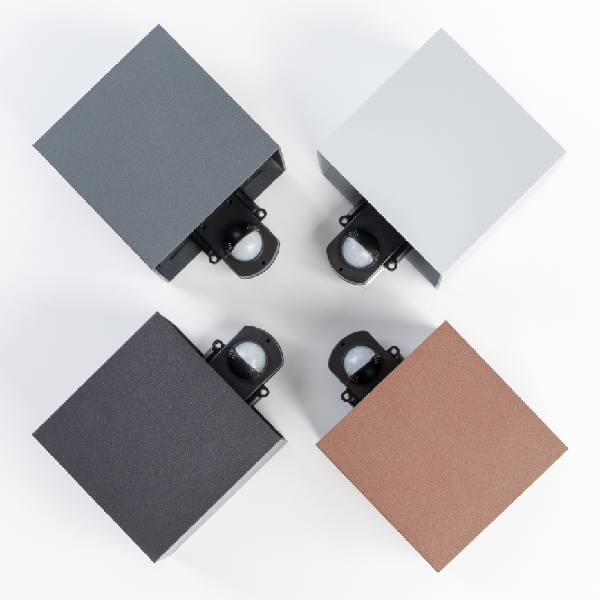 BRILAGI - LED-Außenwandleuchte mit Sensor CUBE LED/6W/230V Anthrazit IP65