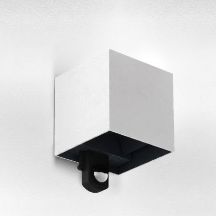 Brilagi - LED-Außenwandleuchte mit Sensor CUBE LED/6W/230V grau IP65