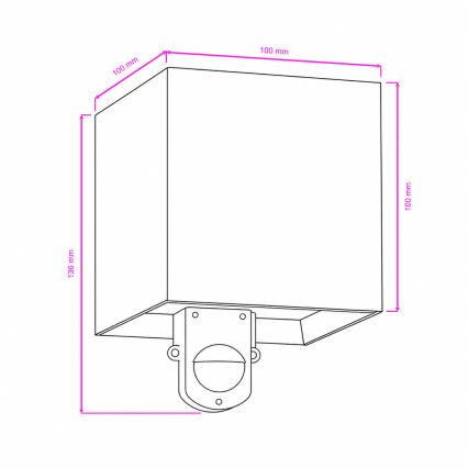 BRILAGI - LED-Außenwandleuchte mit Sensor CUBE LED/6W/230V grau IP65