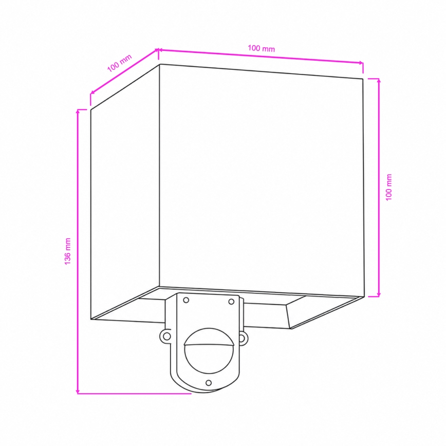 BRILAGI - LED Außenwandleuchte mit Sensor CUBE LED/6W/230V schwarz IP65