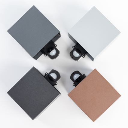 BRILAGI - LED Außenwandleuchte mit Sensor CUBE LED/6W/230V schwarz IP65