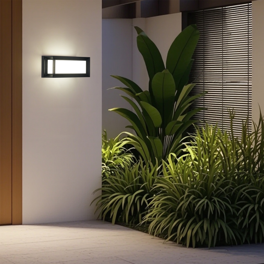 Brilagi - LED-Außenwandleuchte mit Sensor PARKER LED/12W/230V schwarz IP44