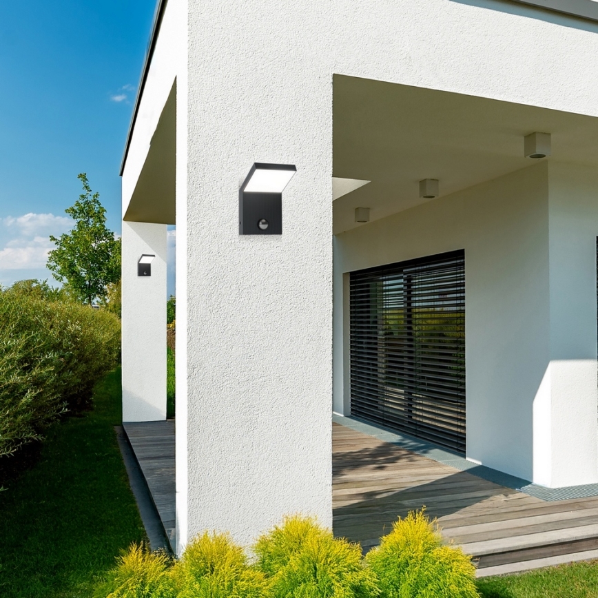 Brilagi - LED-Außenwandleuchte mit Sensor RIANO LED/8W/230V anthrazit IP65