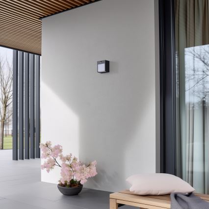 Brilagi - LED Außenwandleuchte mit Sensor TERNI LED/12W/230V Anthrazit IP44