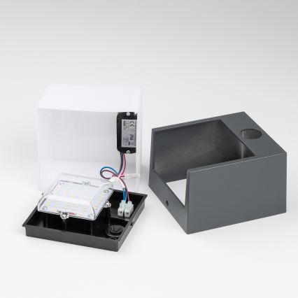 Brilagi - LED Außenwandleuchte mit Sensor TERNI LED/12W/230V Anthrazit IP44