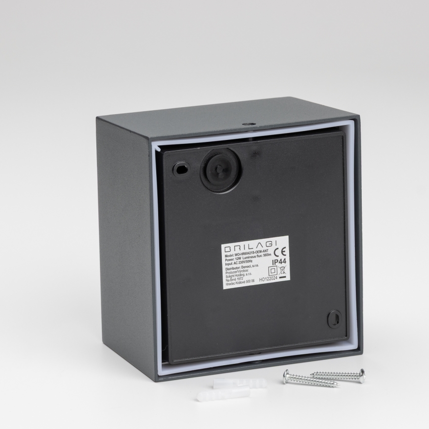 Brilagi - LED Außenwandleuchte mit Sensor TERNI LED/12W/230V Anthrazit IP44