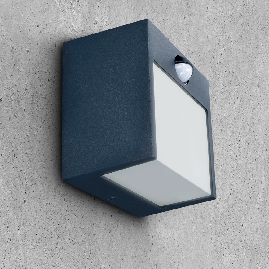 Brilagi - LED Außenwandleuchte mit Sensor TERNI LED/12W/230V Anthrazit IP44