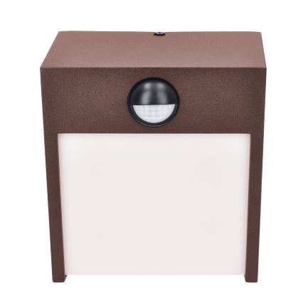 Brilagi - LED-Außenwandleuchte mit Sensor TERNI LED/12W/230V braun IP44