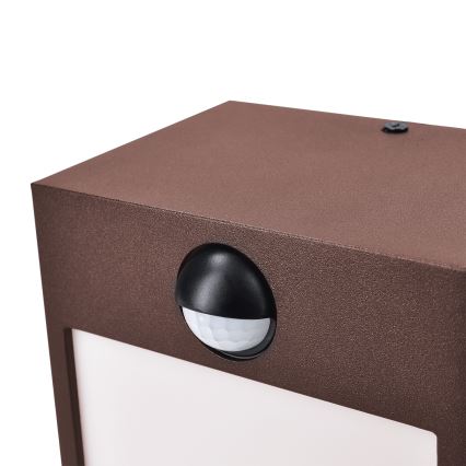 Brilagi - LED-Außenwandleuchte mit Sensor TERNI LED/12W/230V braun IP44