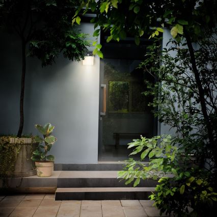 Brilagi - LED Außenwandleuchte mit Sensor TERNI LED/12W/230V schwarz IP44