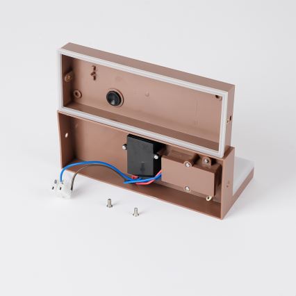 Brilagi - LED-Außenwandleuchte mit Sensor TESSI LED/10W/230V, braun, IP54