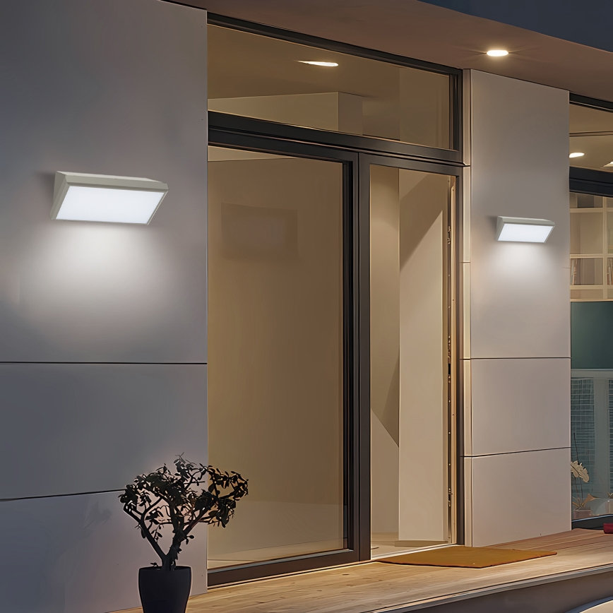 Brilagi - LED Außenwandleuchte mit Sensor TRIANGLE LED/20W/230V grau IP65