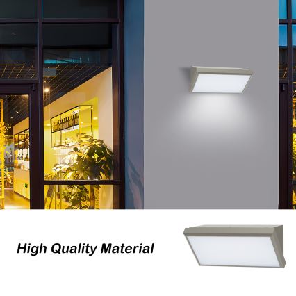 Brilagi - LED Außenwandleuchte mit Sensor TRIANGLE LED/20W/230V grau IP65