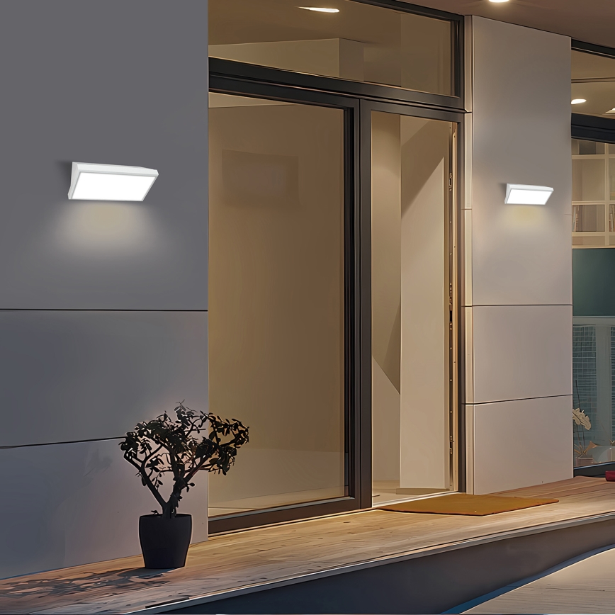 Brilagi - LED Außenwandleuchte mit Sensor TRIANGLE LED/20W/230V weiß IP65