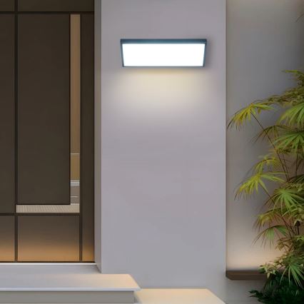 Brilagi - LED-Außenwandleuchte mit Sensor TRIANGLE LED/42W/230V, Anthrazit, IP65