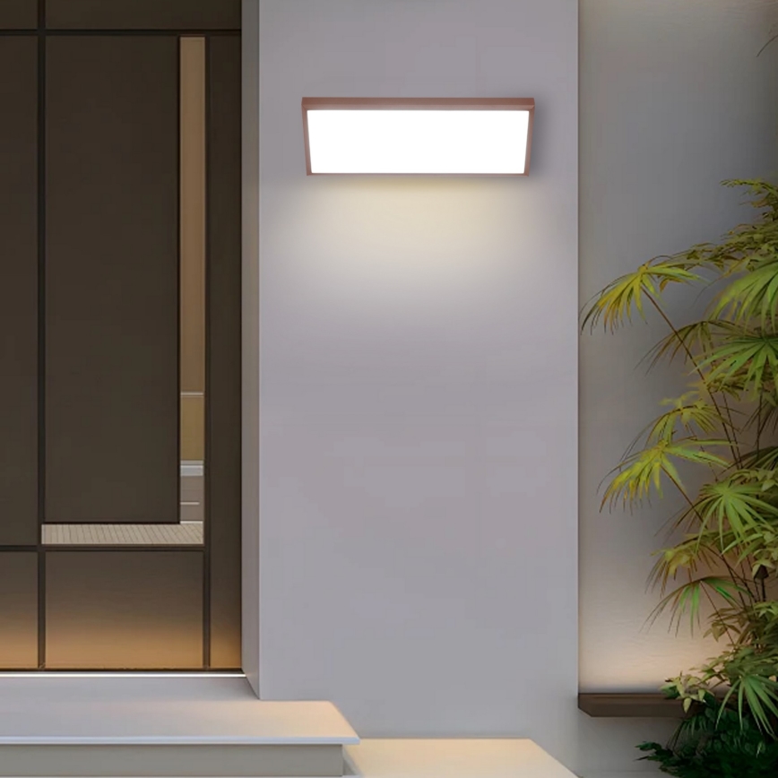 Brilagi - LED-Außenwandleuchte mit Sensor TRIANGLE LED/42W/230V braun IP65